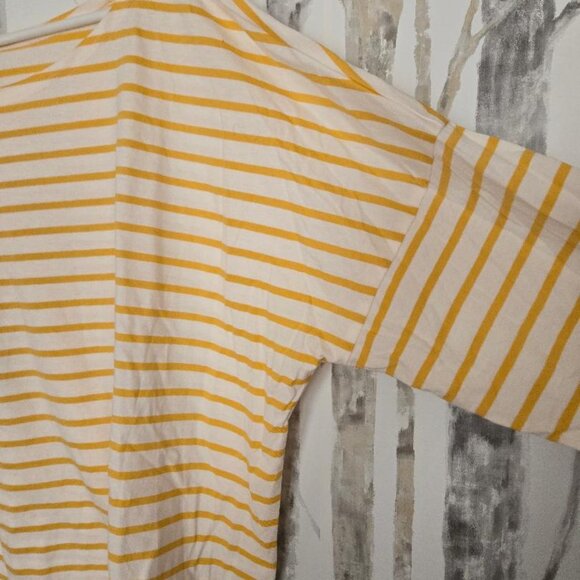 Old Navy Boatneck Yellow & White Stripe Long Sleeve Tee XXL - Picture 3 of 5